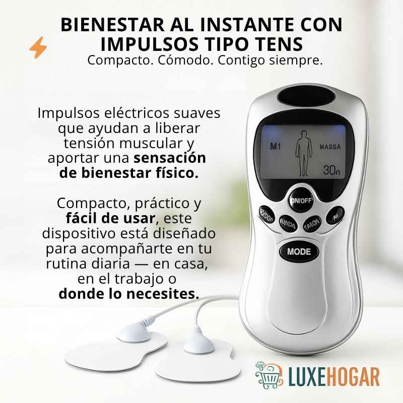 ELECTRO ESTIMULADOR (Masajeador 4 tens) 💆🏻♀️